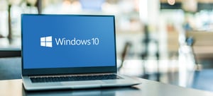 A laptop with Windows 10 on the screen